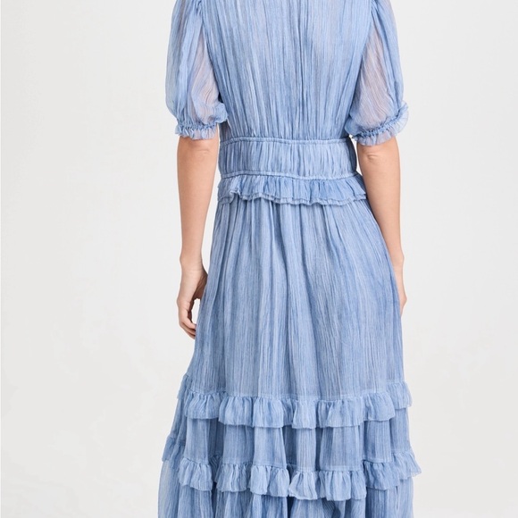 Ulla Johnson Elodie Silk Midi Dress in Slate - Picture 10 of 12